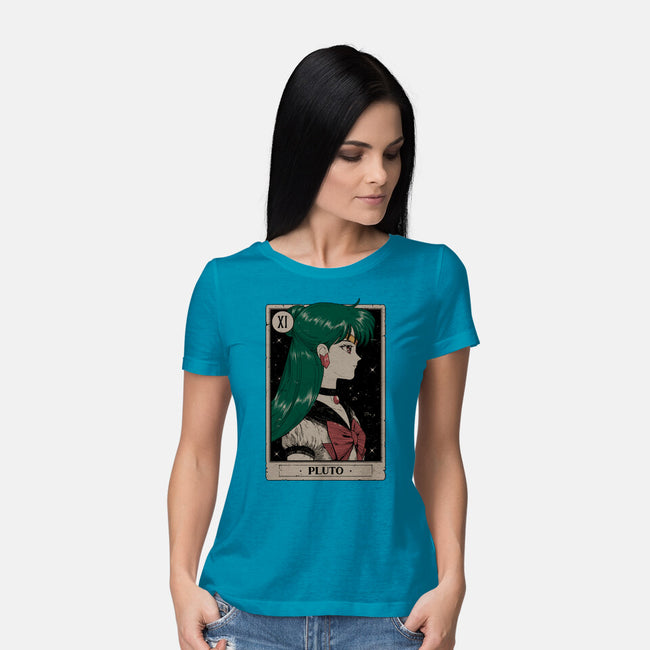 Pluto Tarot Card-Womens-Basic-Tee-Hafaell
