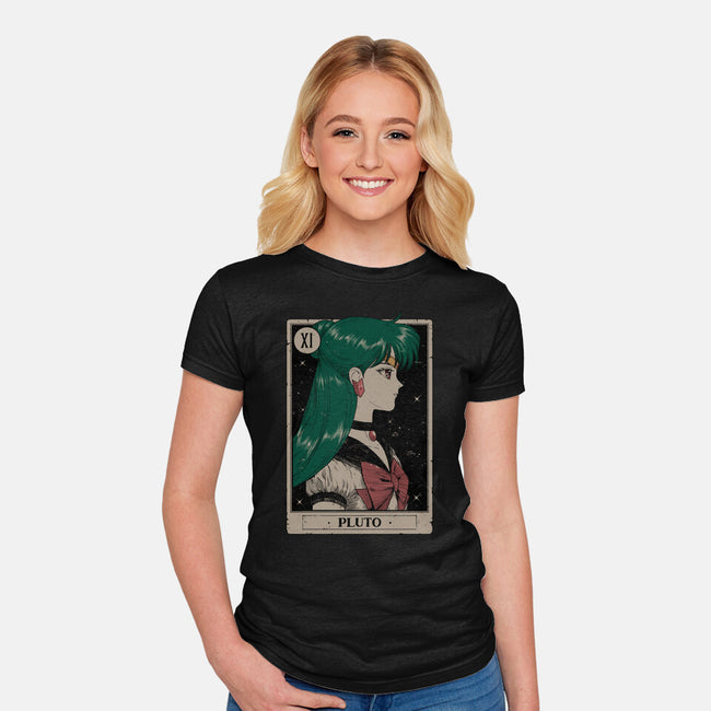 Pluto Tarot Card-Womens-Fitted-Tee-Hafaell