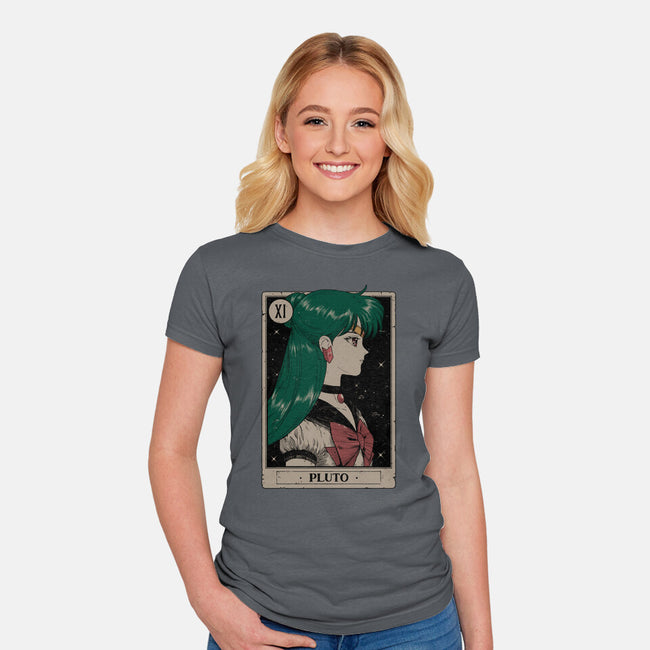Pluto Tarot Card-Womens-Fitted-Tee-Hafaell