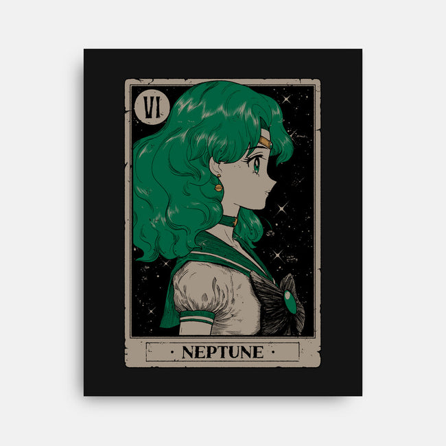 Neptune Tarot Card-None-Stretched-Canvas-Hafaell