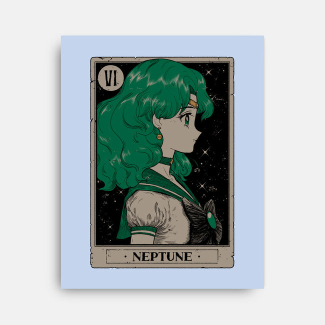 Neptune Tarot Card-None-Stretched-Canvas-Hafaell