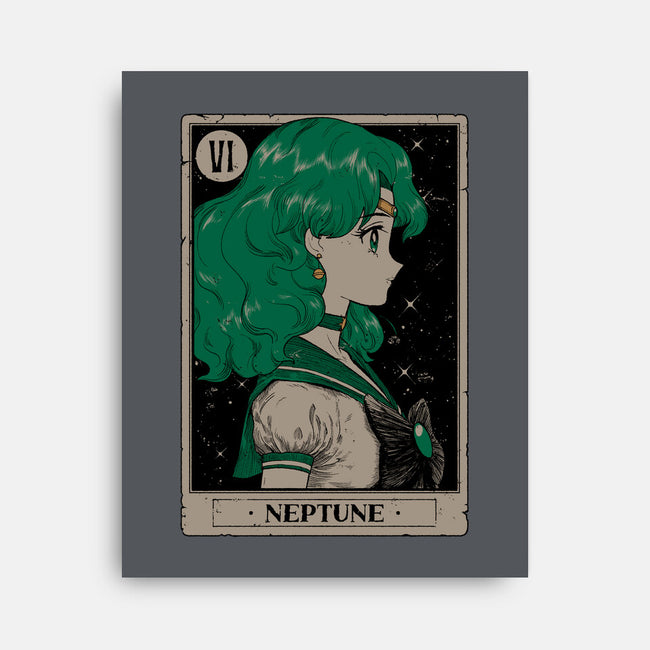 Neptune Tarot Card-None-Stretched-Canvas-Hafaell