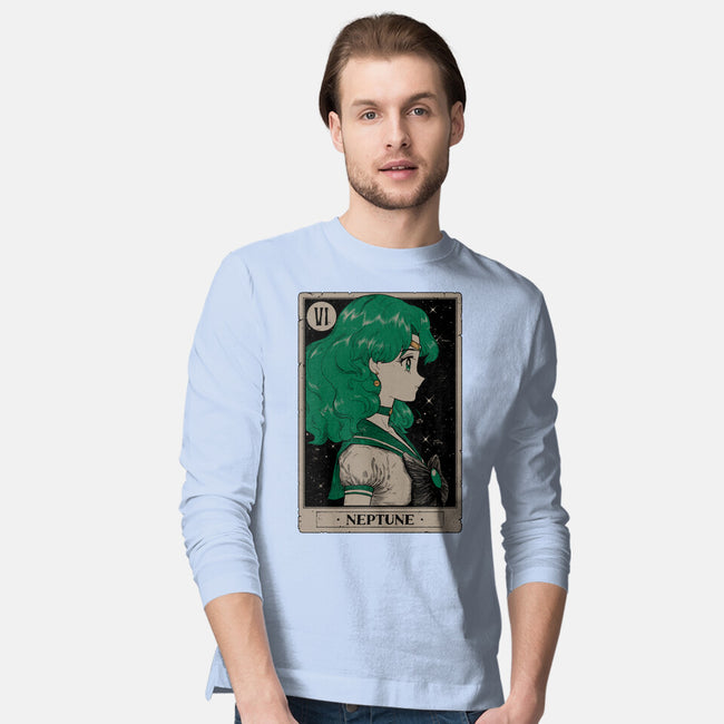 Neptune Tarot Card-Mens-Long Sleeved-Tee-Hafaell