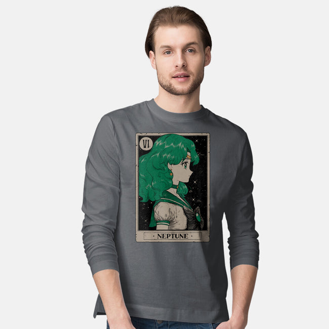 Neptune Tarot Card-Mens-Long Sleeved-Tee-Hafaell