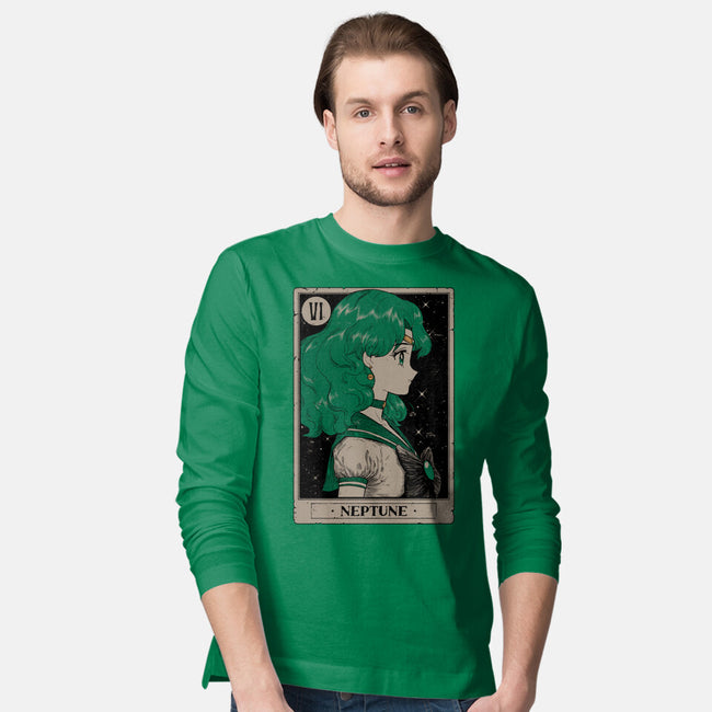 Neptune Tarot Card-Mens-Long Sleeved-Tee-Hafaell