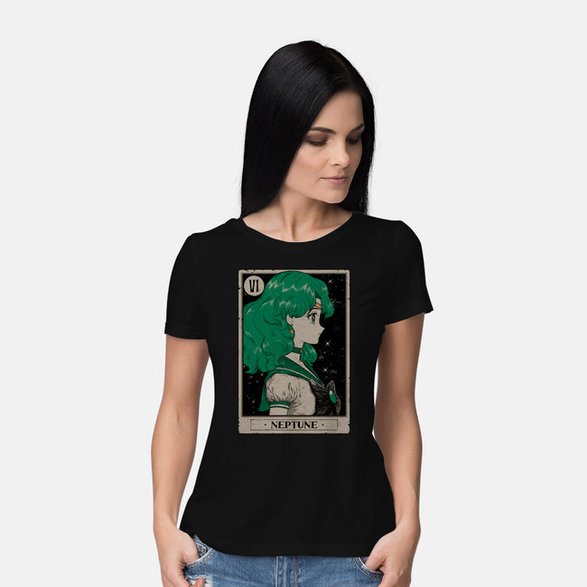 Neptune Tarot Card-Womens-Basic-Tee-Hafaell