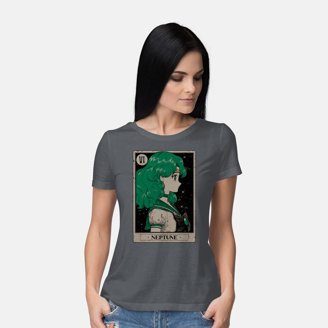 Neptune Tarot Card-Womens-Basic-Tee-Hafaell