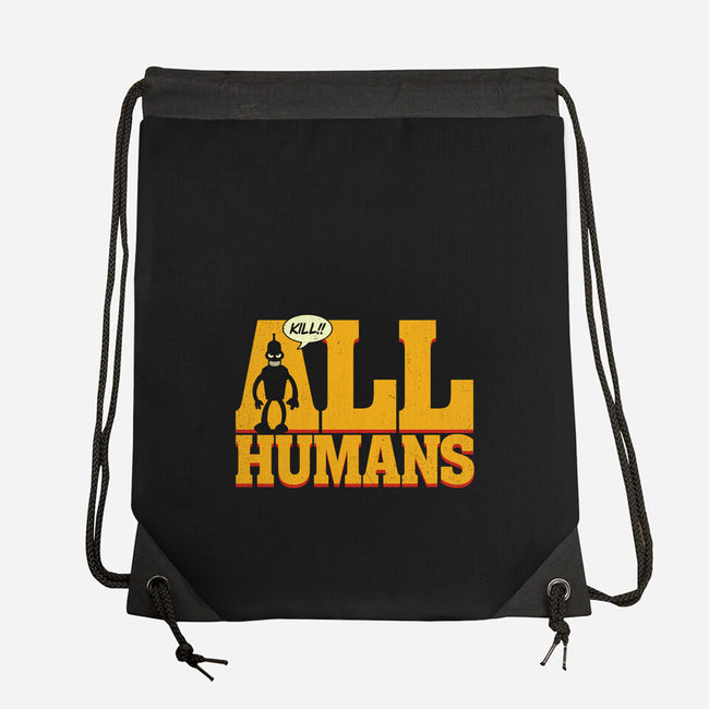 Killer Robot-None-Drawstring-Bag-Getsousa!