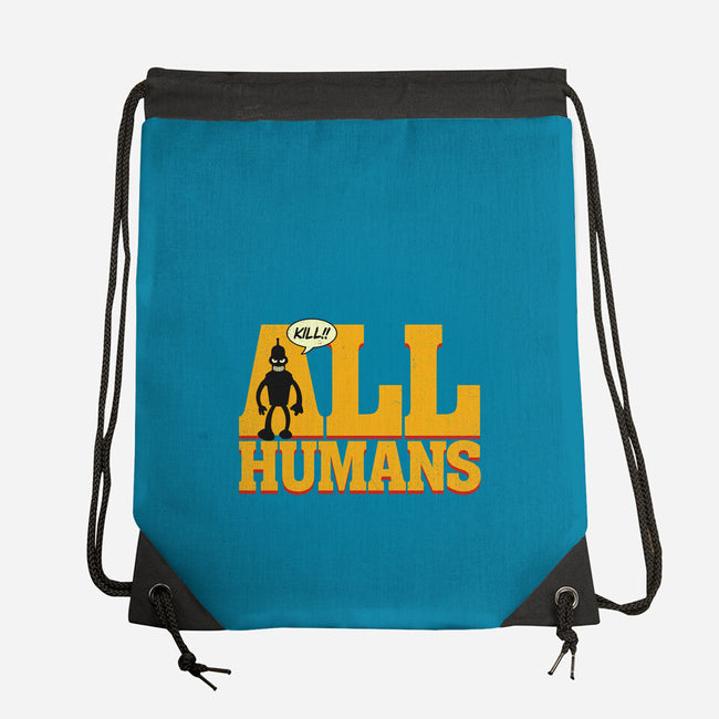 Killer Robot-None-Drawstring-Bag-Getsousa!