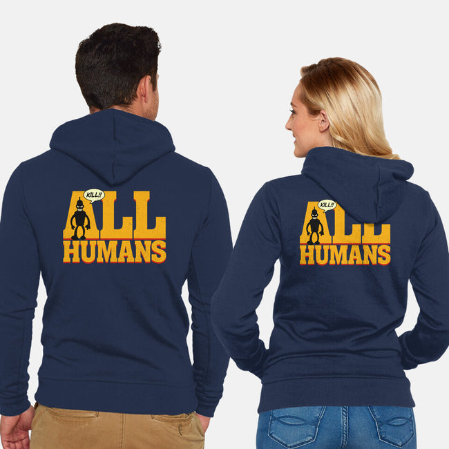Killer Robot-Unisex-Zip-Up-Sweatshirt-Getsousa!