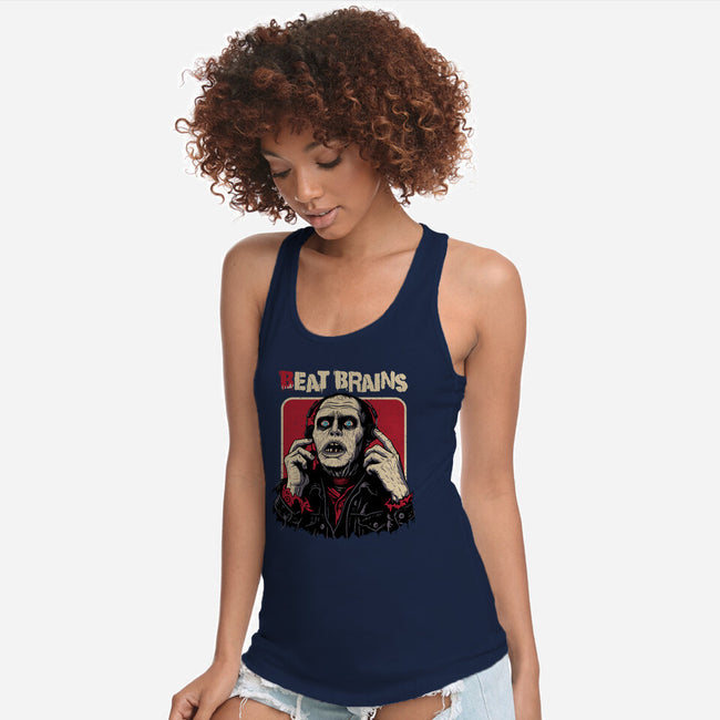 Beat Brains-Womens-Racerback-Tank-Tronyx79
