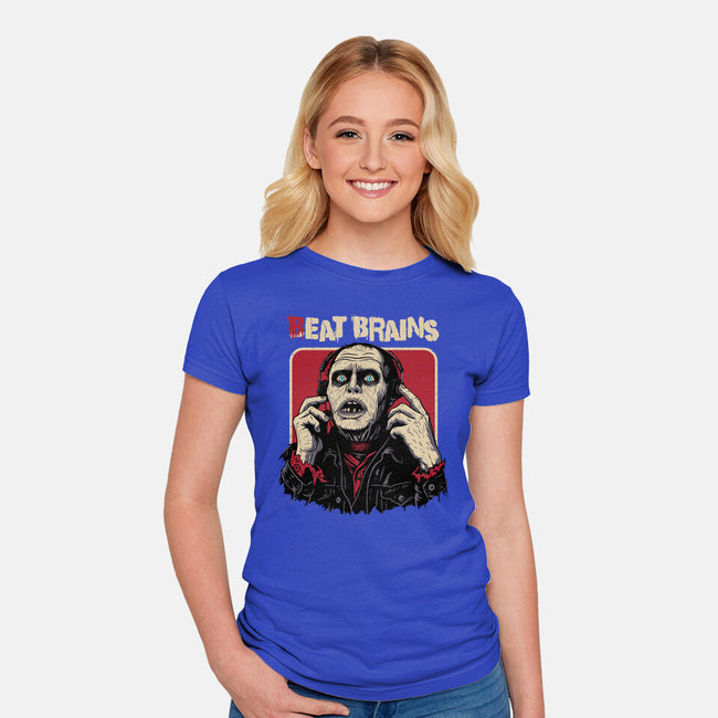 Beat Brains-Womens-Fitted-Tee-Tronyx79