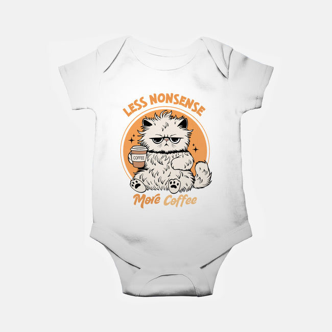 Less Nonsense More Coffee-Baby-Basic-Onesie-Trendlory