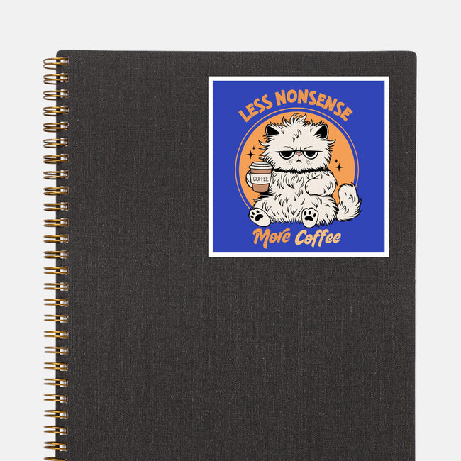 Less Nonsense More Coffee-None-Glossy-Sticker-Trendlory