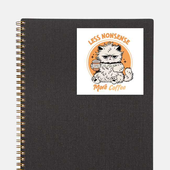 Less Nonsense More Coffee-None-Glossy-Sticker-Trendlory
