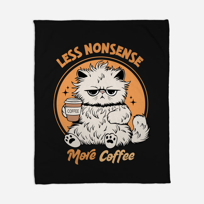 Less Nonsense More Coffee-None-Fleece-Blanket-Trendlory