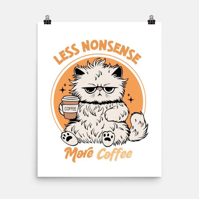Less Nonsense More Coffee-None-Matte-Poster-Trendlory