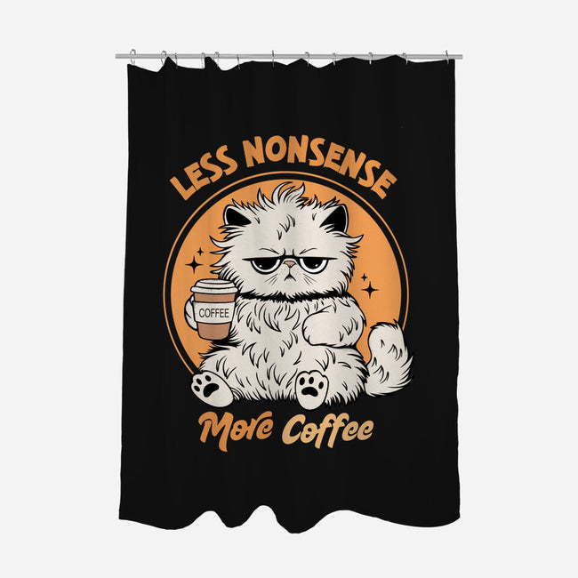 Less Nonsense More Coffee-None-Polyester-Shower Curtain-Trendlory