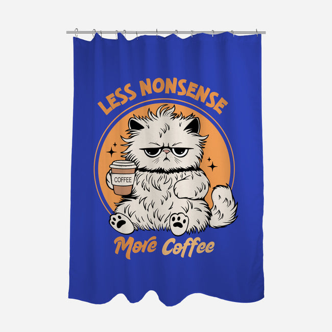Less Nonsense More Coffee-None-Polyester-Shower Curtain-Trendlory