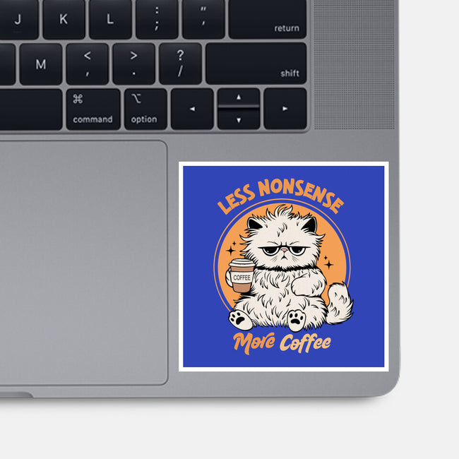 Less Nonsense More Coffee-None-Glossy-Sticker-Trendlory