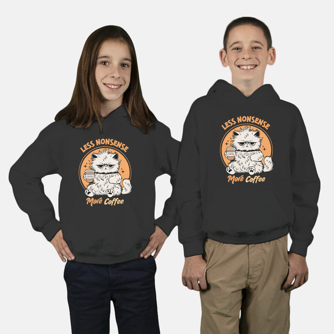 Less Nonsense More Coffee-Youth-Pullover-Sweatshirt-Trendlory
