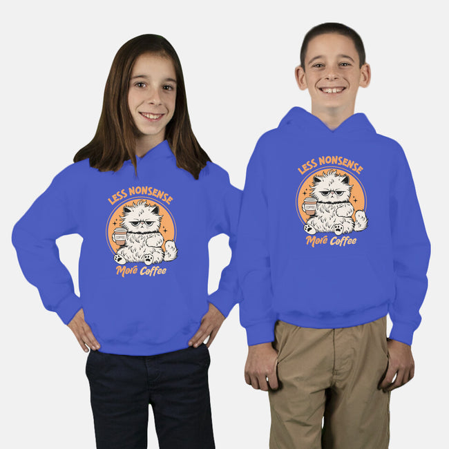 Less Nonsense More Coffee-Youth-Pullover-Sweatshirt-Trendlory
