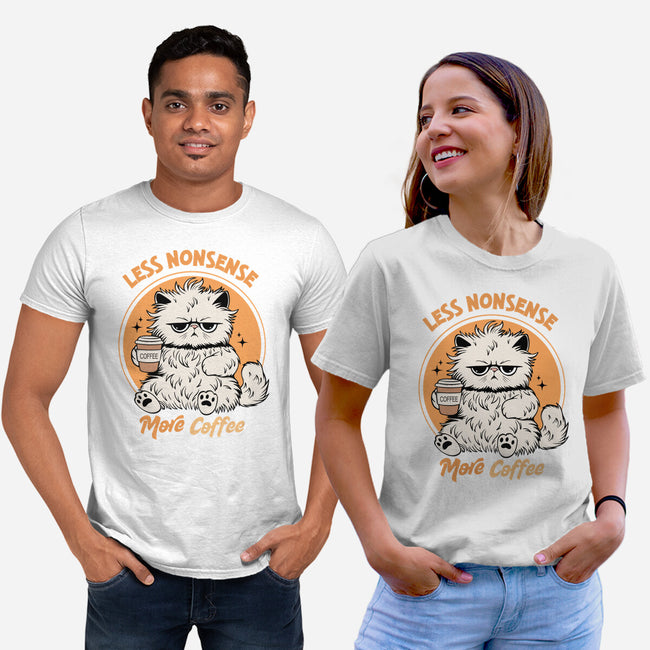 Less Nonsense More Coffee-Unisex-Basic-Tee-Trendlory