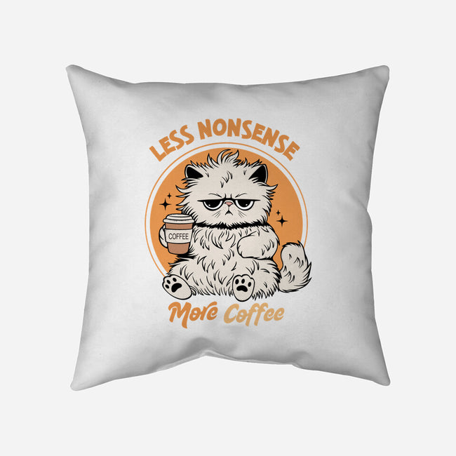 Less Nonsense More Coffee-None-Removable Cover w Insert-Throw Pillow-Trendlory