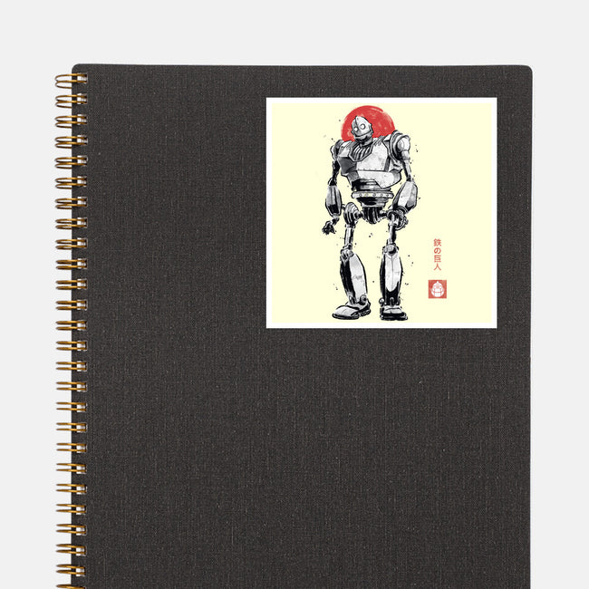 Iron Collosal Sumi-e-None-Glossy-Sticker-Astrobot Invention