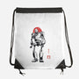 Iron Collosal Sumi-e-None-Drawstring-Bag-Astrobot Invention