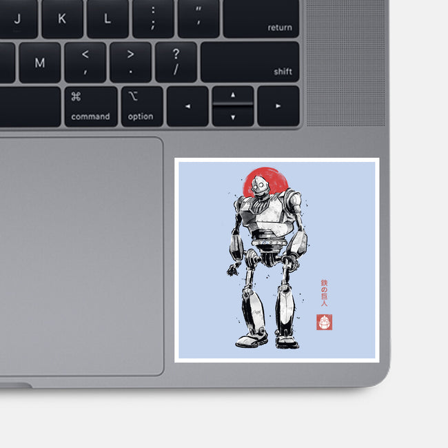 Iron Collosal Sumi-e-None-Glossy-Sticker-Astrobot Invention