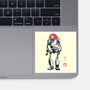 Iron Collosal Sumi-e-None-Glossy-Sticker-Astrobot Invention