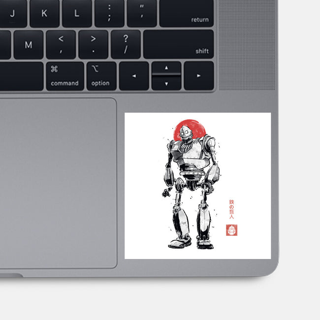 Iron Collosal Sumi-e-None-Glossy-Sticker-Astrobot Invention