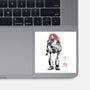 Iron Collosal Sumi-e-None-Glossy-Sticker-Astrobot Invention