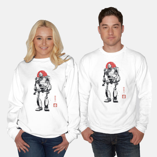 Iron Collosal Sumi-e-Unisex-Crew Neck-Sweatshirt-Astrobot Invention