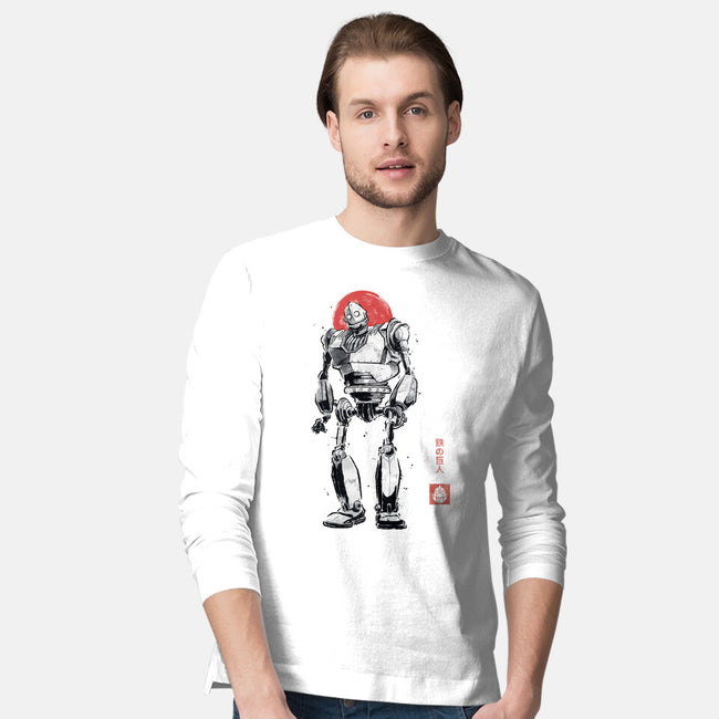 Iron Collosal Sumi-e-Mens-Long Sleeved-Tee-Astrobot Invention
