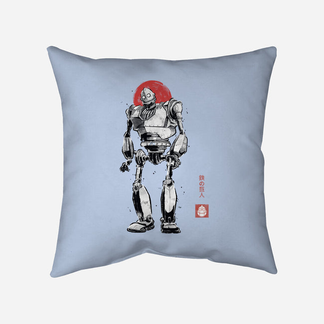 Iron Collosal Sumi-e-None-Removable Cover w Insert-Throw Pillow-Astrobot Invention