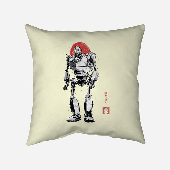 Iron Collosal Sumi-e-None-Removable Cover w Insert-Throw Pillow-Astrobot Invention