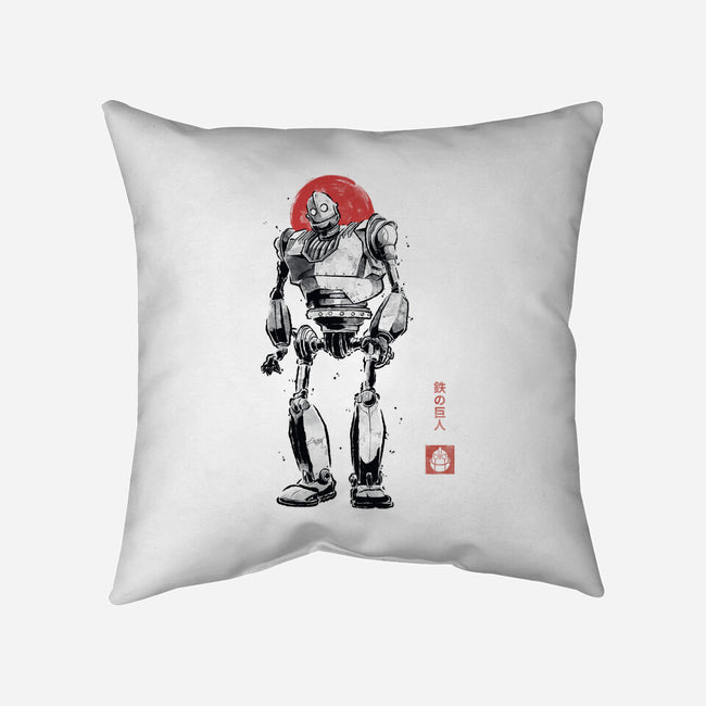Iron Collosal Sumi-e-None-Removable Cover w Insert-Throw Pillow-Astrobot Invention