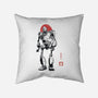 Iron Collosal Sumi-e-None-Removable Cover w Insert-Throw Pillow-Astrobot Invention