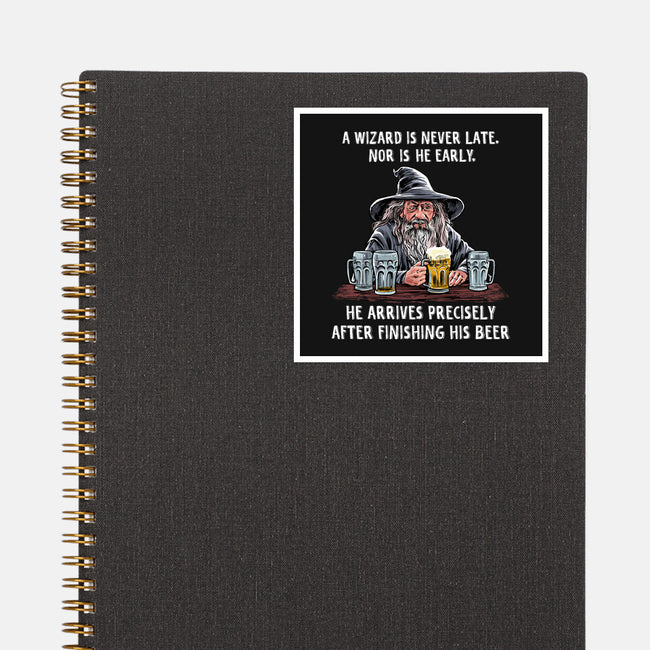 A Wizard Is Never Later-None-Glossy-Sticker-zascanauta