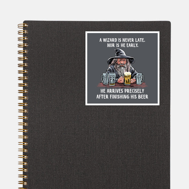 A Wizard Is Never Later-None-Glossy-Sticker-zascanauta