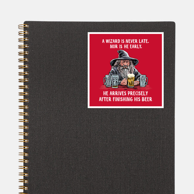 A Wizard Is Never Later-None-Glossy-Sticker-zascanauta