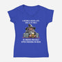 A Wizard Is Never Later-Womens-V-Neck-Tee-zascanauta