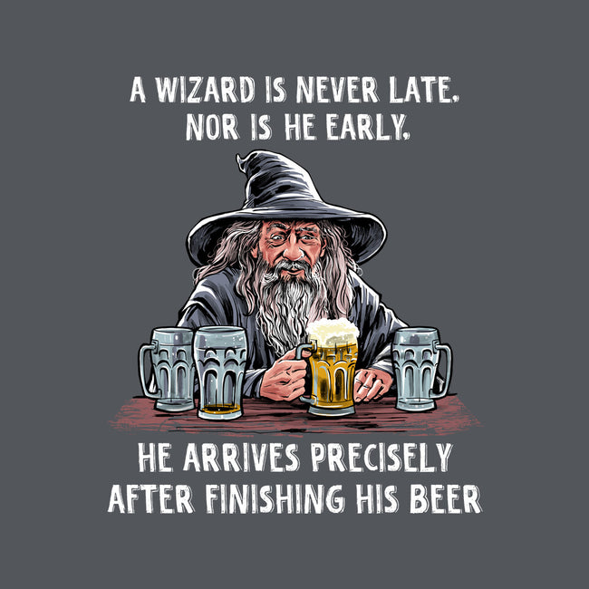 A Wizard Is Never Later-Mens-Basic-Tee-zascanauta