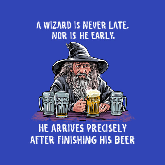 A Wizard Is Never Later-Mens-Basic-Tee-zascanauta