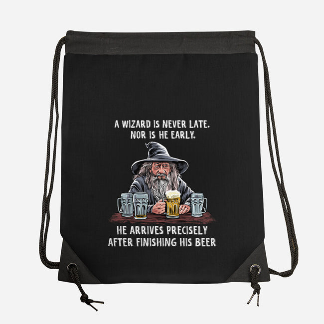 A Wizard Is Never Later-None-Drawstring-Bag-zascanauta