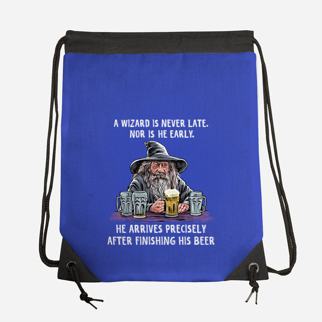 A Wizard Is Never Later-None-Drawstring-Bag-zascanauta