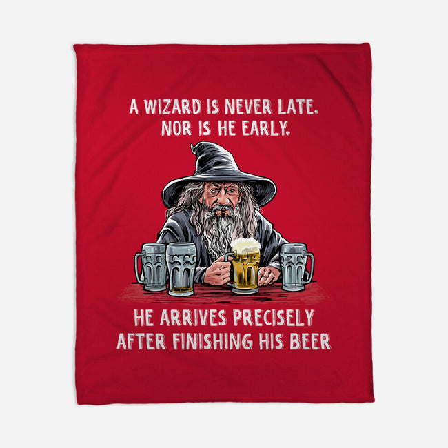 A Wizard Is Never Later-None-Fleece-Blanket-zascanauta