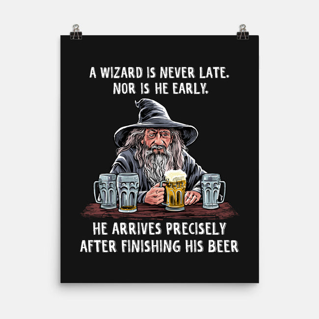 A Wizard Is Never Later-None-Matte-Poster-zascanauta